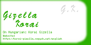 gizella korai business card